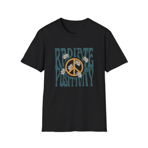 Women's RADIATE POSITIVITY Hippie Shirt, Kindness Peace T-Shirt