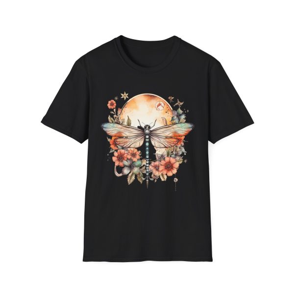 Boho Dragonfly Floral Shirt, Dragonfly Hippie T-shirt, Hippie Tee